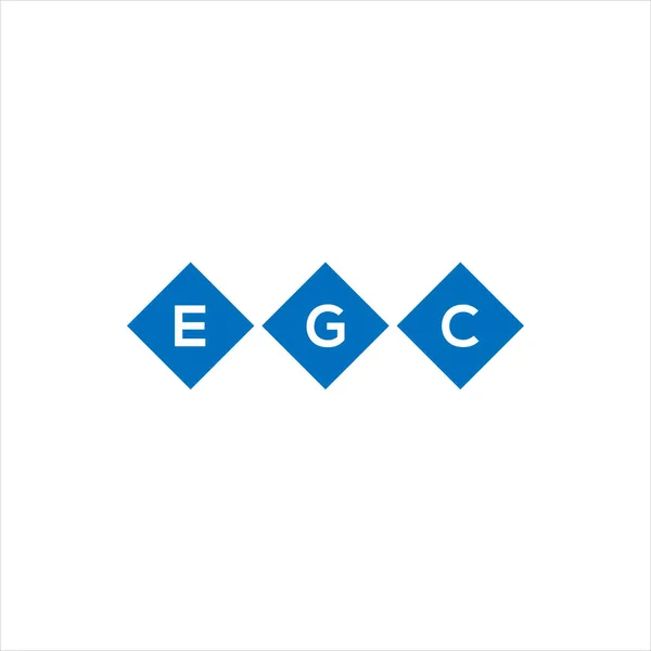 Egc Letter Logo Ontwerp Witte Achtergrond Egc Creatief Initialen Letter — Stockvector