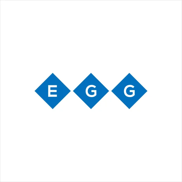 Egg Letter Logo Ontwerp Witte Achtergrond Egg Creatieve Initialen Letter — Stockvector