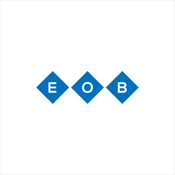 Beyaz Arka Planda Eob Harfi Logo Tasarımı Eob Yaratıcı Harflerin — Stok Vektör