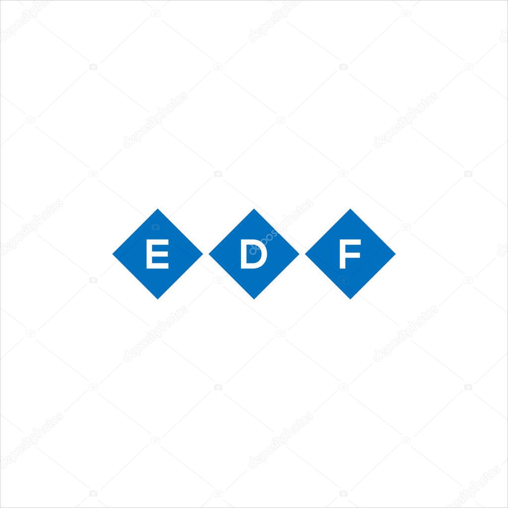 EDF letter logo design on white background. EDF creative initials letter logo concept. EDF letter design.