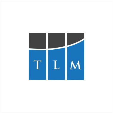 Beyaz arkaplanda TLM harf logosu tasarımı. TLM yaratıcı harflerin baş harfleri logo kavramı. TLM harf tasarımı.