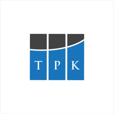 Beyaz arkaplanda TPK harf logosu tasarımı. TPK yaratıcı harflerin baş harfleri logo kavramı. TPK harf tasarımı.