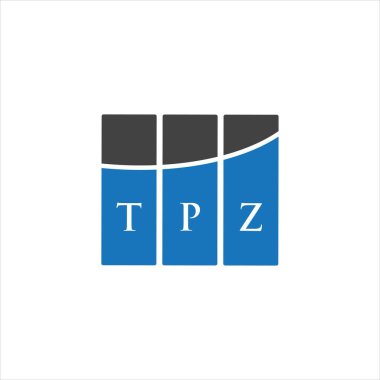 Beyaz arkaplanda TPZ harf logosu tasarımı. TPZ yaratıcı harflerin baş harfleri logo kavramı. TPZ harf tasarımı.