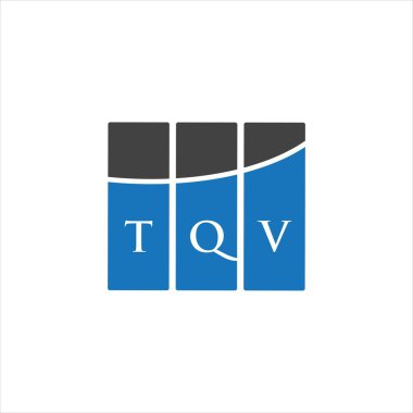 Beyaz arkaplanda TQV harf logosu tasarımı. TQV yaratıcı harflerin baş harfleri logo kavramı. TQV harf tasarımı.