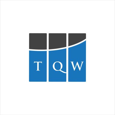 Beyaz arkaplanda TQW harf logosu tasarımı. TQW yaratıcı harflerin baş harfleri logo kavramı. TQW harf tasarımı.
