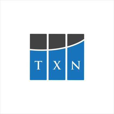 Beyaz arkaplanda TXN harf logosu tasarımı. TXN yaratıcı harflerin baş harfleri logo kavramı. TXN harf tasarımı.