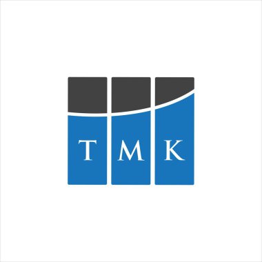 Beyaz arkaplanda TMK harf logosu tasarımı. TMK yaratıcı harflerin baş harfleri logo kavramı. TMK harf tasarımı.