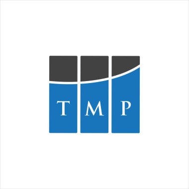 Beyaz arka planda TMP harfi logo tasarımı. TMP yaratıcı harfler logosu konsepti. TMP harf tasarımı.