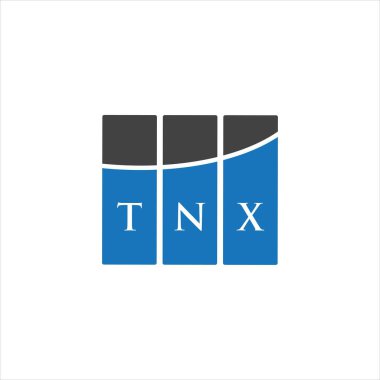 Beyaz arkaplanda TNX harf logosu tasarımı. TNX yaratıcı harf logosu konsepti. TNX harf tasarımı.