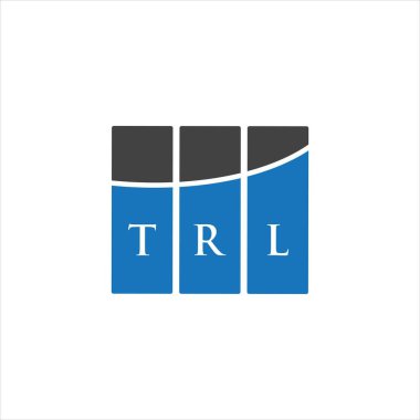 Beyaz arkaplanda TRL harf logosu tasarımı. TRL yaratıcı harflerin baş harfleri logo kavramı. TRL harf tasarımı.