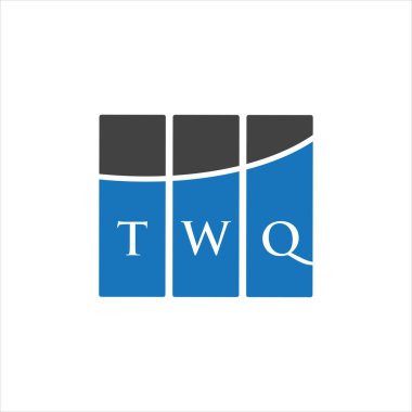 Beyaz arka planda TWQ harfi logo tasarımı. TWQ yaratıcı harflerin baş harfleri logo kavramı. TWQ harf tasarımı.
