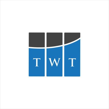 Beyaz arka planda TWT harf logosu tasarımı. TWT yaratıcı harf logosu konsepti. TWT harf tasarımı.