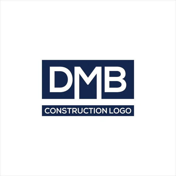Design Logotipo Carta Dmb Fundo Branco Dmb Iniciais Criativas Conceito — Vetor de Stock