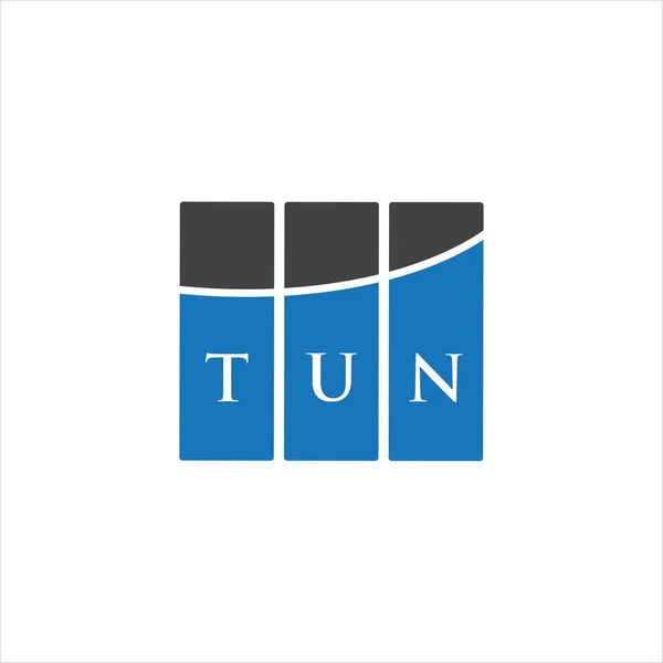 Σχεδιασμός Λογότυπου Γράμματα Tun Λευκό Φόντο Tun Δημιουργική Αρχικά Γράμμα — Διανυσματικό Αρχείο