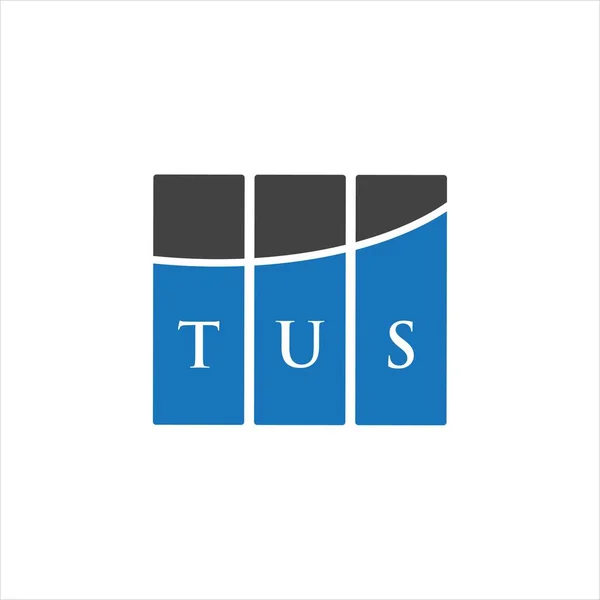 白色背景的Tus字母标识设计 Tus创意的首字母首字母标识概念 Tus字母设计 — 图库矢量图片