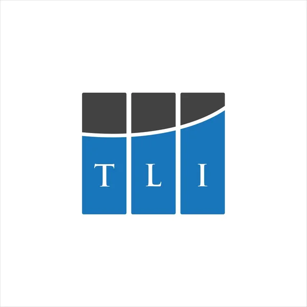 Tli Design Logotipo Carta Fundo Branco Tli Iniciais Criativas Conceito —  Vetores de Stock