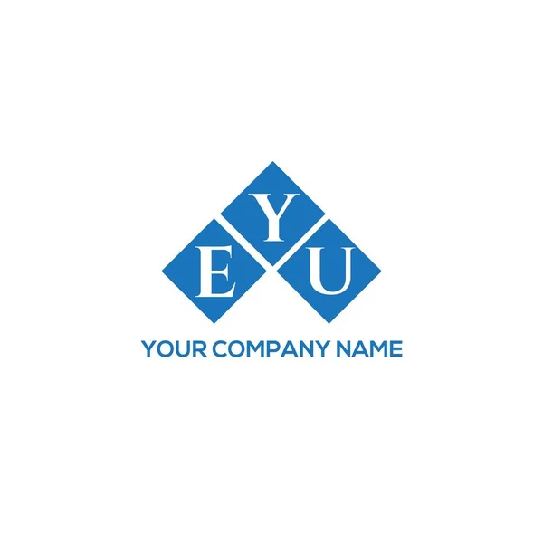 Eyu Письмо Дизайн Логотипа Белом Фоне Концепция Логотипа Eyu Creative — стоковый вектор
