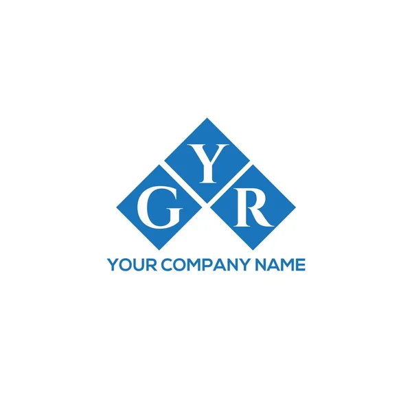 Gyr Letter Logo Design White Background Gyr Creative Initials Letter — Stock Vector