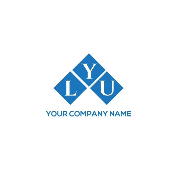 Lyu Projeto Logotipo Letra Fundo Branco Lyu Iniciais Criativas Conceito — Vetor de Stock