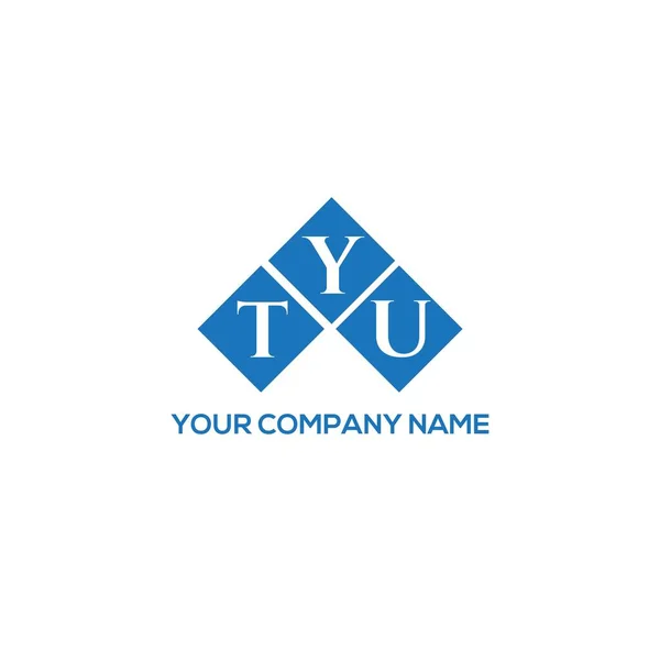 Tyu Design Logotipo Carta Fundo Branco Tyu Iniciais Criativas Conceito — Vetor de Stock