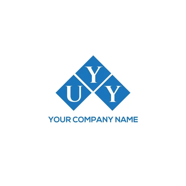 Logo Uyy Lettera Disegno Sfondo Bianco Uyy Creativo Iniziali Lettera — Vettoriale Stock