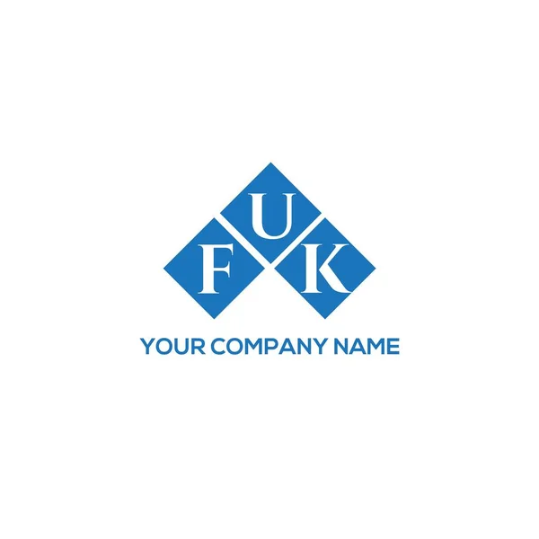 Design Logotipo Carta Fuk Fundo Branco Fuk Iniciais Criativas Conceito — Vetor de Stock