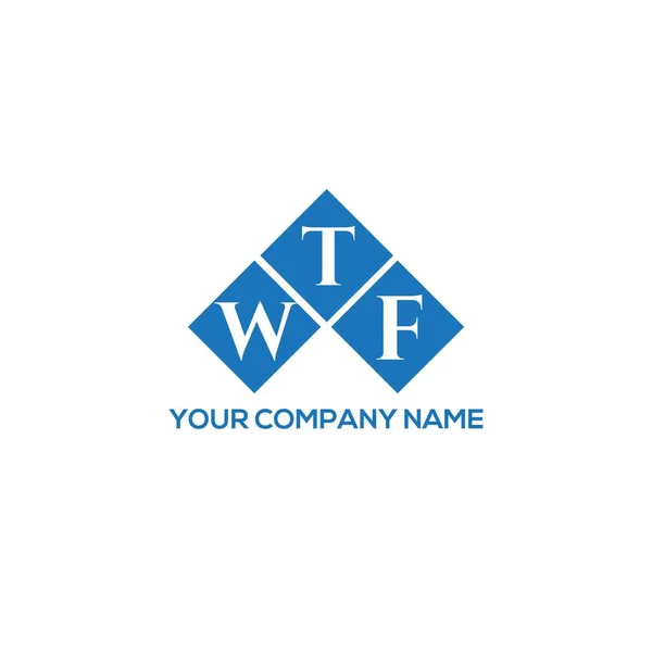 Wtf Brev Logotyp Design Vit Bakgrund Wtf Kreativa Initialer Brev — Stock vektor