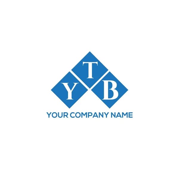 Diseño Del Logotipo Letra Ytb Sobre Fondo Blanco Ytb Iniciales — Vector de stock