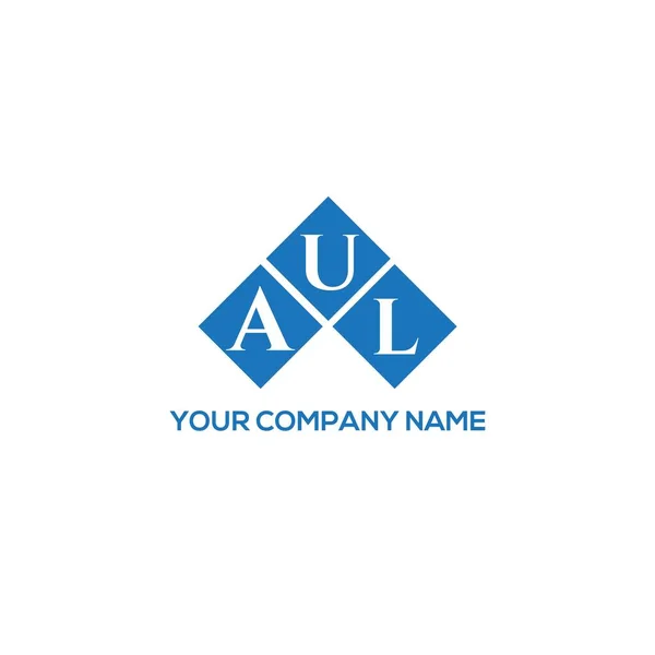 Diseño Del Logotipo Letra Aul Sobre Fondo Blanco Aul Iniciales — Vector de stock