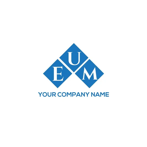 Modèle Logo Lettre Eum Sur Fond Blanc Eum Initiales Créatives — Image vectorielle