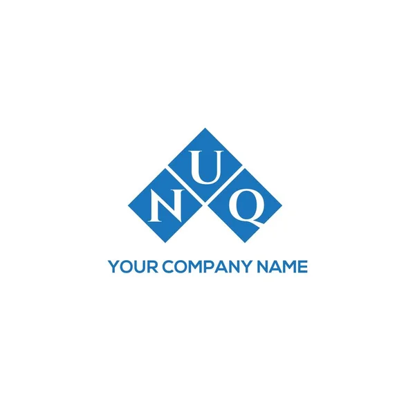 Дизайн Логотипа Nuq Белом Фоне Концепция Логотипа Креативными Инициалами Nuq — стоковый вектор