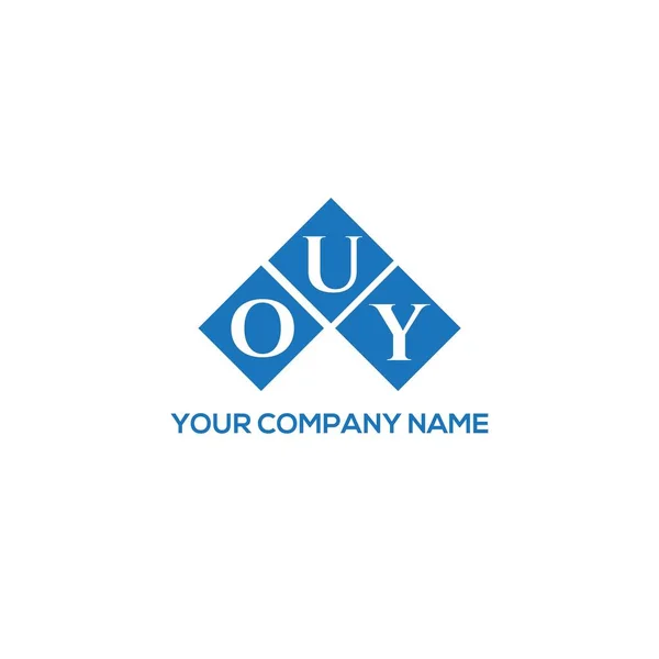 Ouy Letter Logo Design White Background Ouy Creative Initials Letter — Stock Vector
