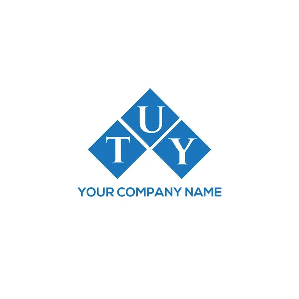 Logo Tuy Lettera Disegno Sfondo Bianco Tuy Creativo Iniziali Lettera — Vettoriale Stock