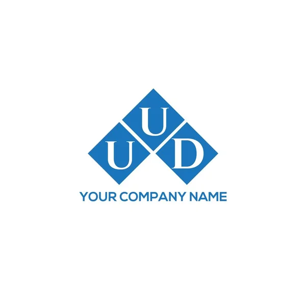 Uud Design Logotipo Carta Fundo Branco Uud Iniciais Criativas Conceito — Vetor de Stock