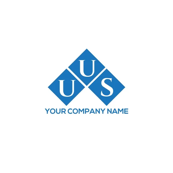 Uus Письмо Дизайн Логотипа Белом Фоне Uus Creative Initials Letter — стоковый вектор