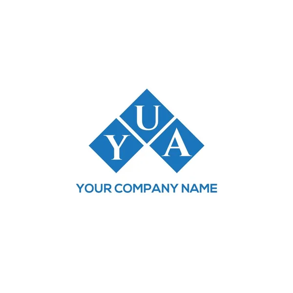 Logo Lettera Yua Disegno Sfondo Bianco Yua Creativo Iniziali Lettera — Vettoriale Stock