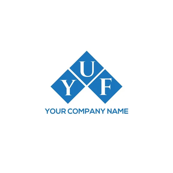 Yuf Letra Logotipo Design Fundo Branco Yuf Iniciais Criativas Conceito — Vetor de Stock