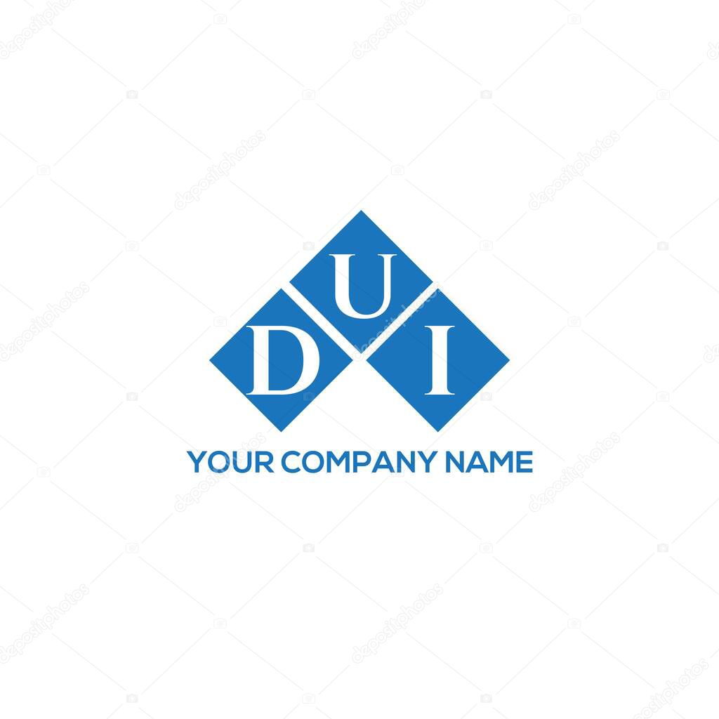 DUI letter logo design on white background. DUI creative initials letter logo concept. DUI letter design.