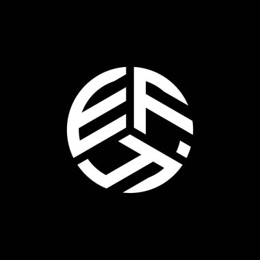 Beyaz arka planda EFY harf logosu tasarımı. EFY yaratıcı harflerin baş harfleri logo kavramı. EFY harf tasarımı.