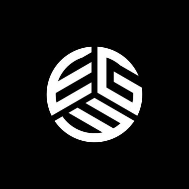 Beyaz arka planda EGW harf logosu tasarımı. EGW yaratıcı harflerin baş harfleri logo kavramı. EGW harf tasarımı.