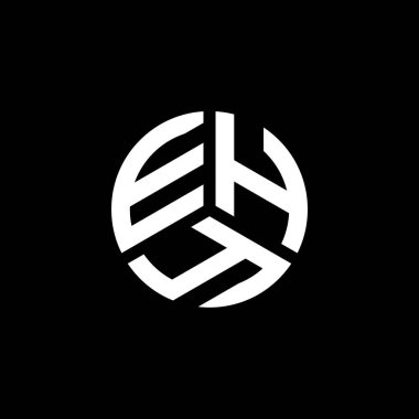 Beyaz arka planda EHY harf logosu tasarımı. EHY yaratıcı harflerin baş harfleri logo kavramı. EHY harf tasarımı.