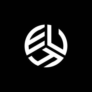 Beyaz arka planda EUY harf logosu tasarımı. AB yaratıcı harflerin baş harfleri logo kavramı. EUY mektup tasarımı.