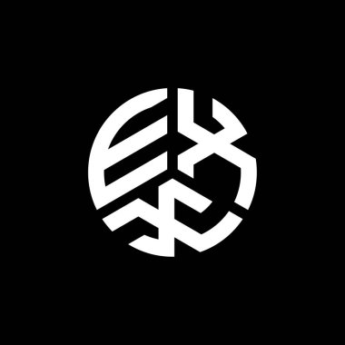 Beyaz arkaplanda EXX harf logosu tasarımı. EXX yaratıcı harflerin baş harfleri logo kavramı. EXX harf tasarımı.