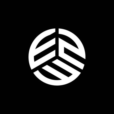 Beyaz arka planda EZW harf logosu tasarımı. EZW yaratıcı harflerin baş harfleri logo kavramı. EZW harf tasarımı.