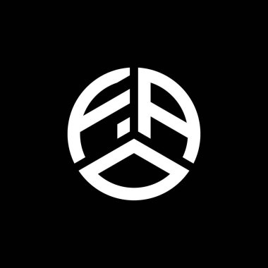 Beyaz arka planda FAO harf logosu tasarımı. FAO yaratıcı harf logosu konsepti. FAO harf tasarımı.