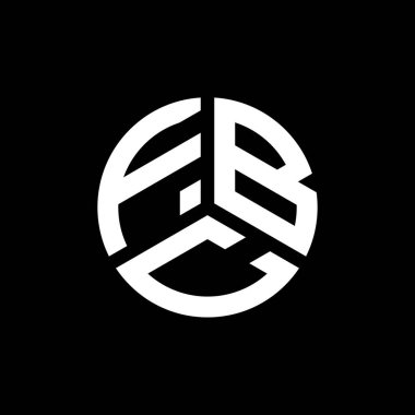 Beyaz arka planda FBC harf logosu tasarımı. FBC yaratıcı harflerin baş harfleri logo kavramı. FBC harf tasarımı.