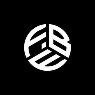 Beyaz arka planda FBE harfi logo tasarımı. FBE yaratıcı harflerin baş harfleri logo kavramı. FBE harf tasarımı.