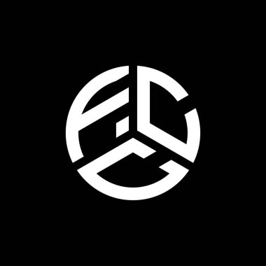 Beyaz arka planda FCC harf logosu tasarımı. FCC yaratıcı harflerin baş harfleri logo kavramı. FCC harf tasarımı.