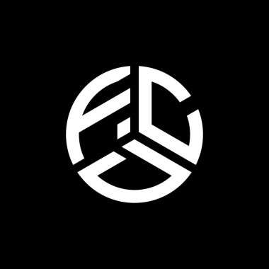 Beyaz arkaplanda FCD harfli logo tasarımı. FCD yaratıcı harflerin baş harfleri logo kavramı. FCD harf tasarımı.