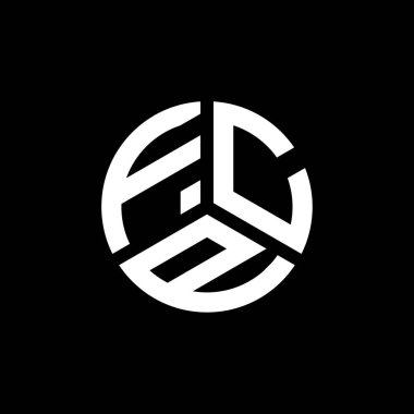 Beyaz arkaplanda FCP harf logosu tasarımı. FCP yaratıcı harflerin baş harfleri logo kavramı. FCP harf tasarımı.